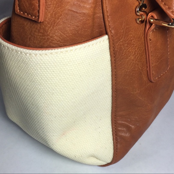 Desigual embroidery brown leather bag - Picture 3 of 8